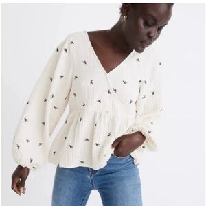 Madewell cross front shirt